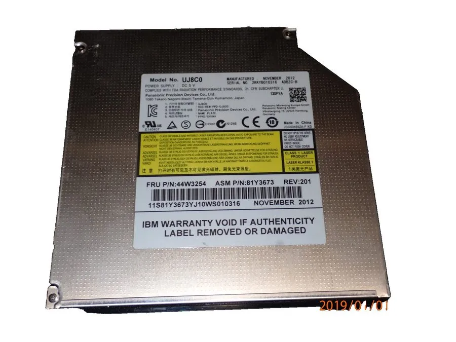 Сервер IBM 44W3254 SATA 24X Ultra Slim Enhanced Internal System DVD ROM Drive — фото лота 1