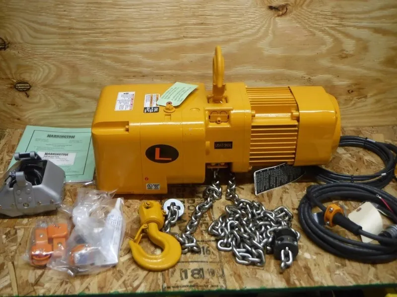 Таль SNER010L-10 Harrington 1 Ton 230 volt 10 ft Lift 7 fpm Electric Chain Hoist