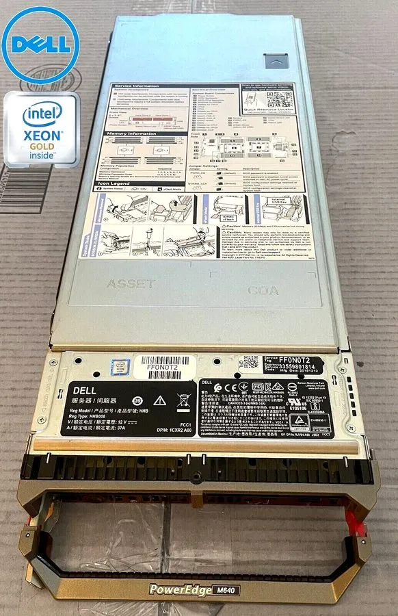 Сервер Dell PowerEdge M640 Barebone Server Blade No Hard Drive Trays 0D4WRJ CTHW