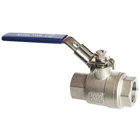Клапан Zoro Select 06Q201N04030 3" Fnpt Stainless Steel Ball Valve Inline