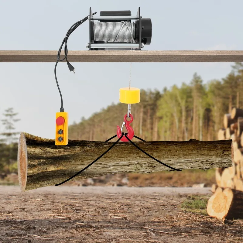 Таль Electric Hoist Winch Wired Electric Lifting Hoist & Remote Control 400kg/88