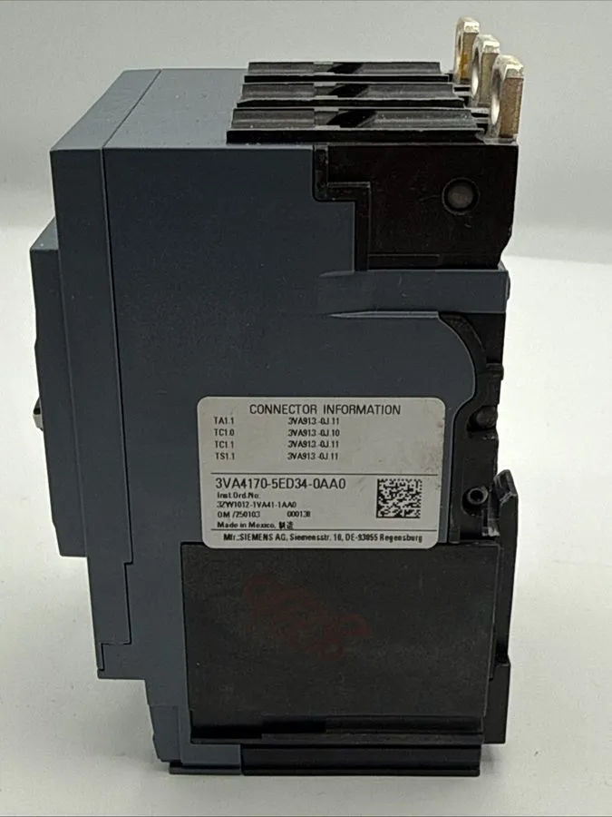 Автоматический выключатель 3VA4170-5ED34-0AA0 SIEMENS 3 POLE 70 AMP BOLT-ON CIRC