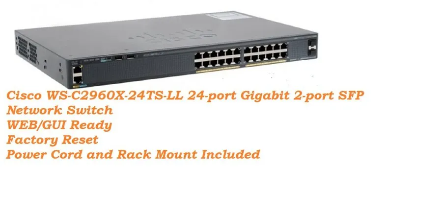 Коммутатор Cisco WS-C2960X-24TS-LL Switch 24 Ports Gigabit + 2 SFP