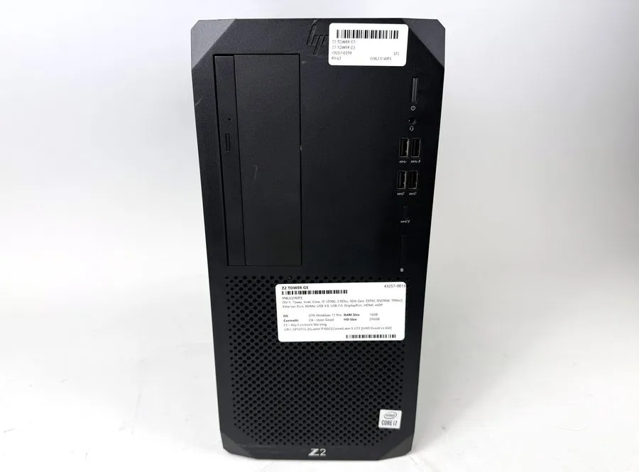 SSD-накопитель HP Z2 Tower G5 Workstation i7-10700 16GB DDR4 256GB NVMe 2TB SSD 
