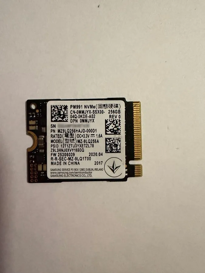 SSD-накопитель Mixed Brands Samsung PM991 256GB M.2 Internal SSD MZ-9LQ256A 0MMJ — фото лота 1