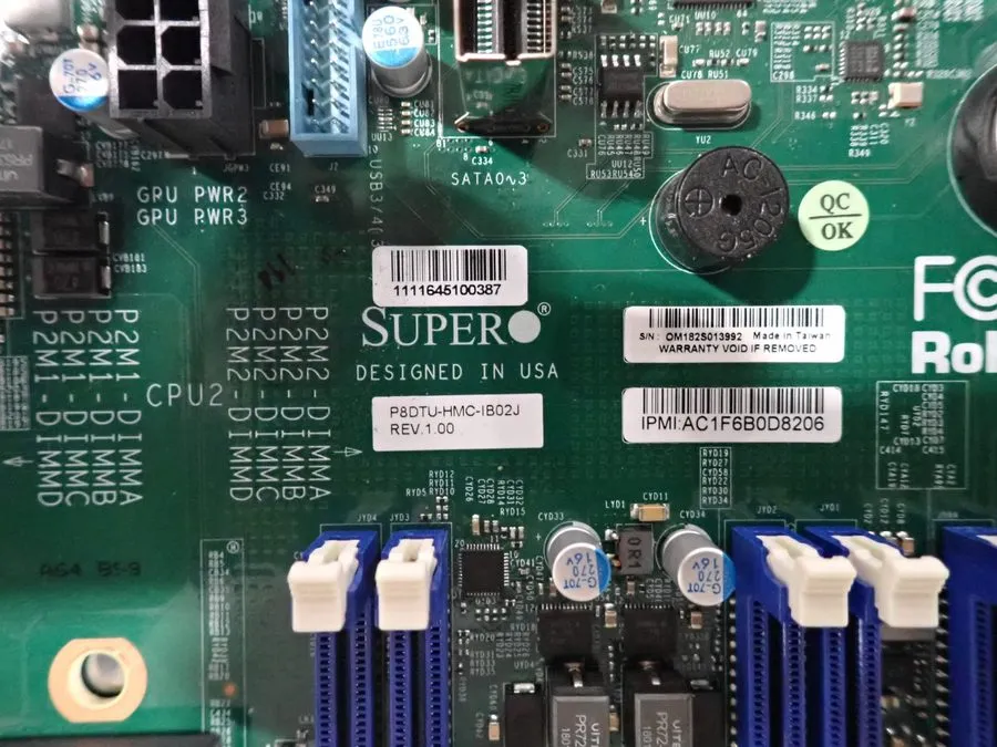 Материнская плата SuperMicro P8DTU-HMC-IB02J System Control Server Main Motherbo — фото лота 1
