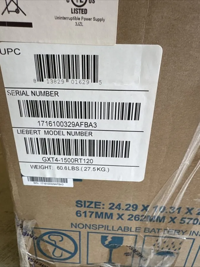ИБП Liebert GXT4 Online GXT4-1500RT120 1500va 120v — фото лота 1