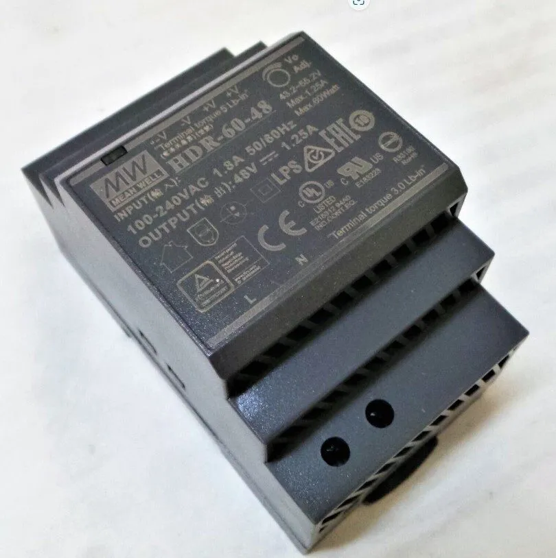 Блок питания Mean Well HDR-60-48 Single Output DIN Rail Power Supply 48V 1.25A 6