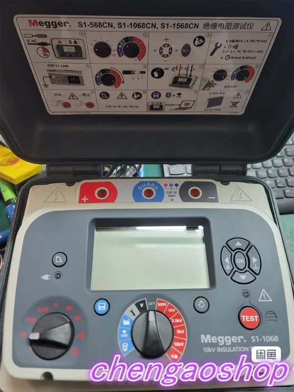 Тестер MEGGER S1-1068 10KV INSULATION TESTER W/ LEADS & CHARGER