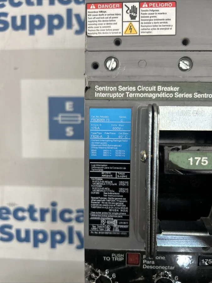 Автоматический выключатель Siemens FXD63B175 ITE Sentron Circuit Breaker 175A, 6