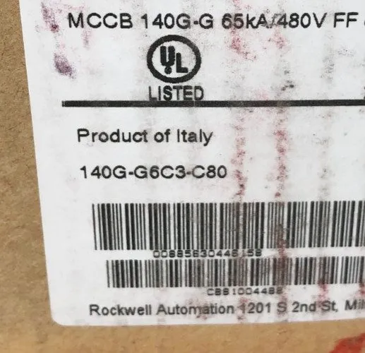 Автоматический выключатель 140G-G6C3-C80 ALLEN BRADLEY Circuit Breaker 80A 3-Pol