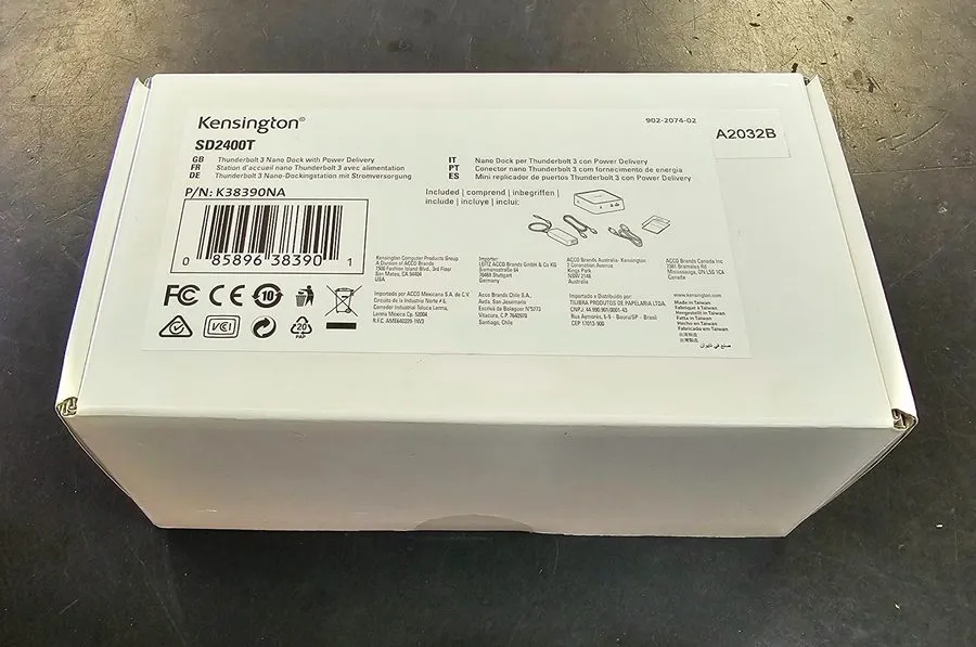 Док-станция Kensington SD2400T Thunderbolt 3 Dual 4K Nano Dock K38390NA Dock Onl