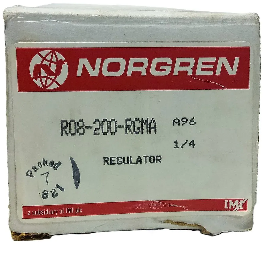 Трубопроводная арматура Norgren R08-200-RGMA 5-150 psig 1/4 NPTF Pneumatic Press