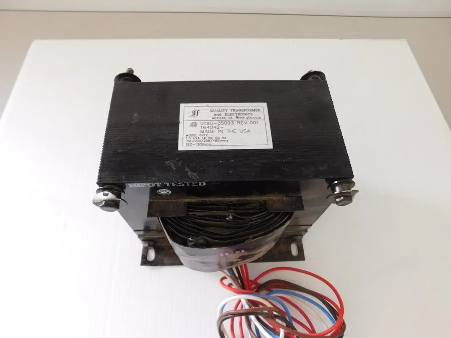 Трансформатор QUALITY TRANSFORMER MODEL 6712 / APPLIED MATERIALS 0190-35093 (NGH — фото лота 1