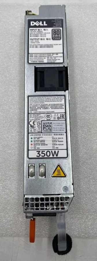 Блок питания Dell D350E-S1 350W Power Supply 80 Plus Platinum PowerEdge 0Y8Y65 — фото лота 1