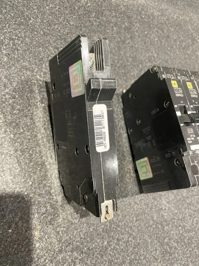 Автоматический выключатель Square D EDB14020 Pole 20 Amp 480v Circuit Breaker — фото лота 2