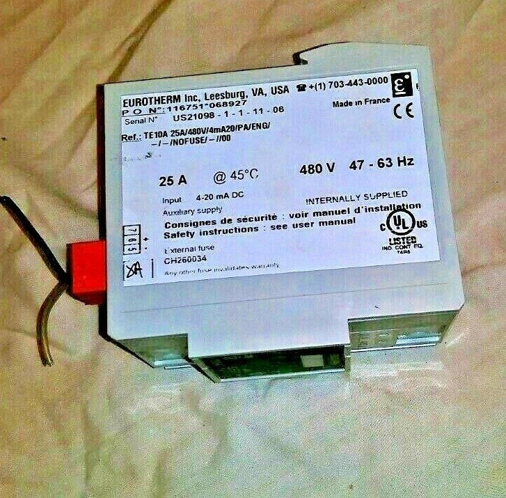 Датчик Eurotherm TE10A, 25Amp / 480Volt Power Controller — фото лота 1