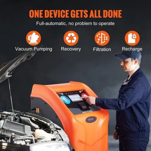 Станция обслуживания кондиционеров Dual Cylinder AC Recovery Machine with Compre — фото лота 2