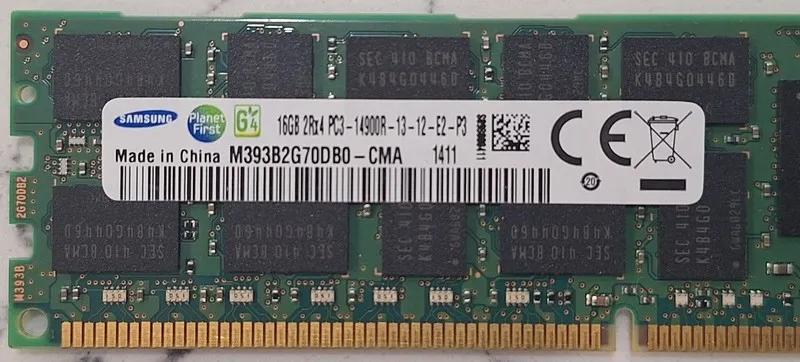 Модуль памяти Samsung 16GB 2RX4 PC3-14900R DDR3-1866 Server RAM M393B2G70DB0-CMA