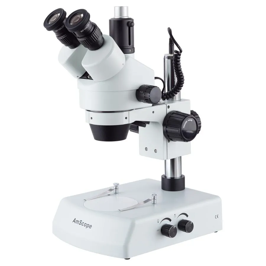 Микроскоп 3.5X-45X Simul-Focal Stereo Zoom Microscope + 30W Dual LED Light + 1.3