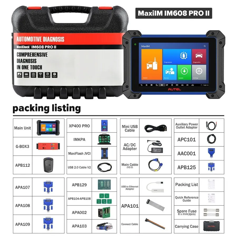 Диагностический сканер 2026 Autel MaxiIM IM608 PRO II IMMO Key Programming Diagn — фото лота 2