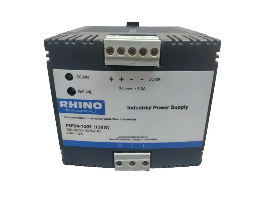 Блок питания RHINO PSP24-120S 24V DC 5A 120W DIN Rail Power Supply 120/240VAC