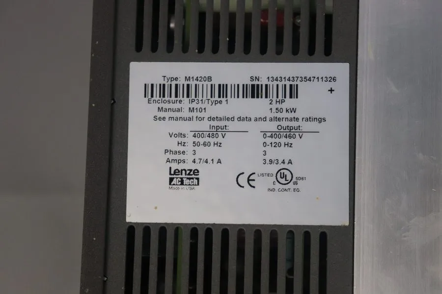 Электропривод Lenze AC Tech M1420B M Series Intelligent Drive 2HP 1.50kW