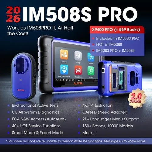 Диагностический сканер 2026 Autel MaxiIM IM508S IMMO Key Programming Tool All Sy