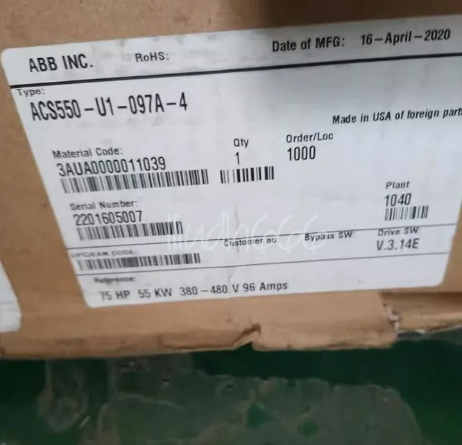 Частотный преобразователь ABB ACS550-U1-097A-4 No Keypad