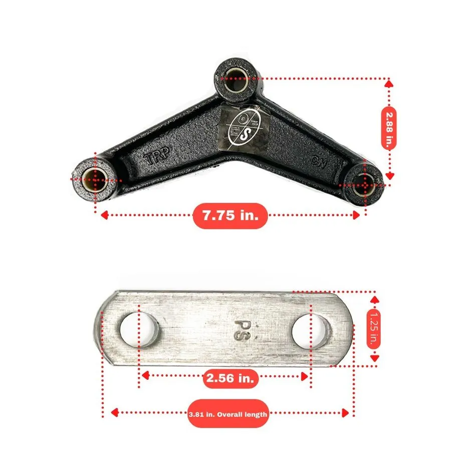 Такелажная скоба Tandem Trailer Axle Shackle Kit для Double Eye Springs (3.5K-5.