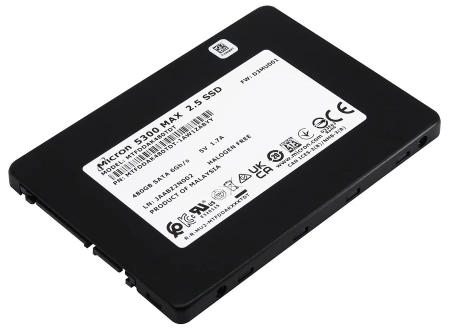 SSD-накопитель Hard Drive Micron 480GB SSD SATA 6G 2.5" MU MTFDDAK480TDT-1AW1ZAB