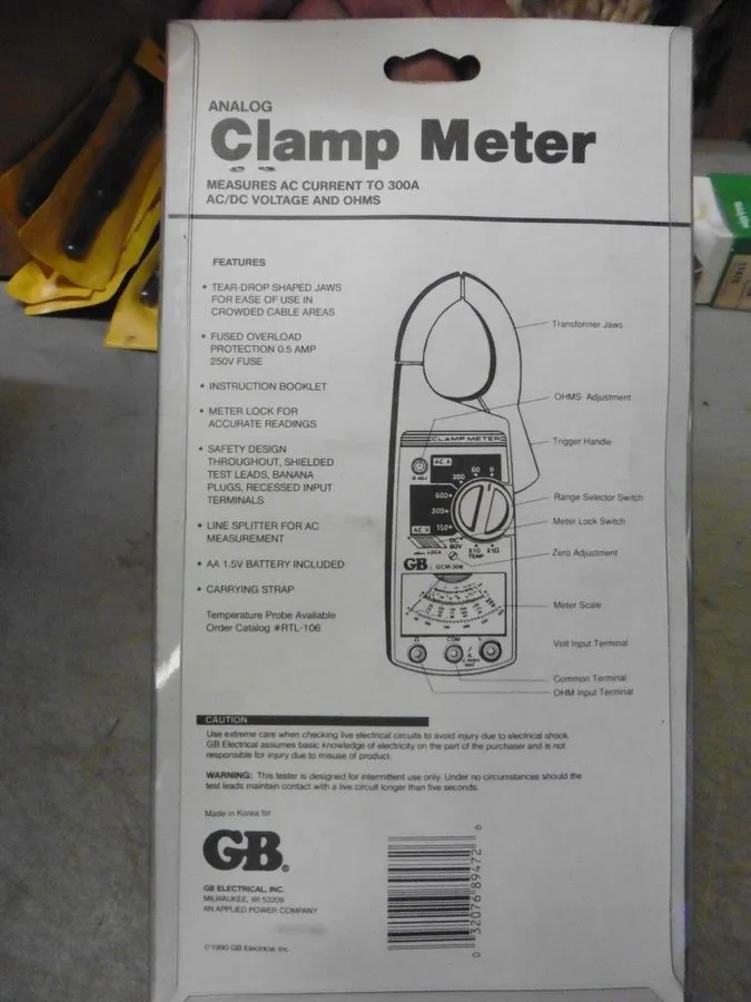 Тестер GCM-306B GB Instrument Analog Clamp Meter