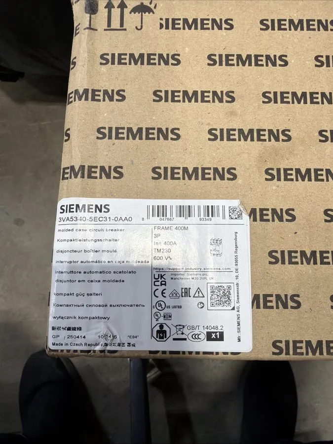 Автоматический выключатель Siemens 3VA5340-5EC31-0AA0 Bolt On Circuit Breaker 40