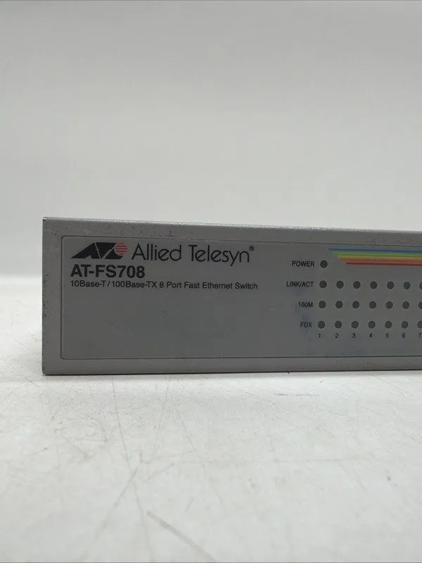 Коммутатор Allied Telesis AT-FS708 PoE 8 Port 10/100Mbps + 1 SFP Switch WORKS — фото лота 3