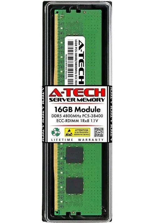 Модуль памяти A-Tech 16GB 1Rx8 PC5-38400R DDR5 4800 MHz ECC REG EC8 RDIMM RAM 1x — фото лота 1