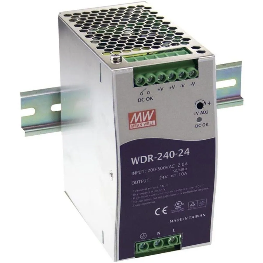 Блок питания MEAN WELL WDR-240-24 240W 24V 10A DIN Rail Industrial Power Supply