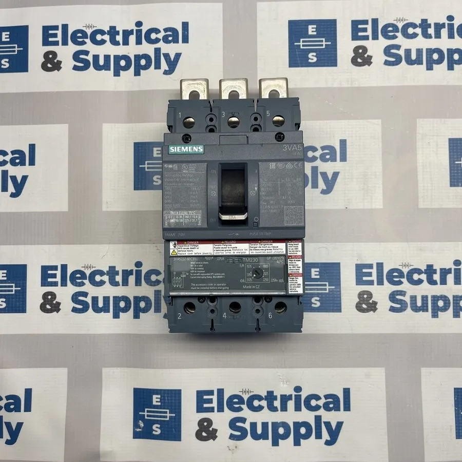 Автоматический выключатель Siemens 3VA5222-6EC31-0AA0 225 Amp 3-Pole Molded Case