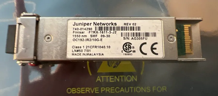 Трансивер JUNIPER NETWORKS 740-014290 FTRX-1611-3-J2 OC192-IR2/10G-E XFP TRANSCE