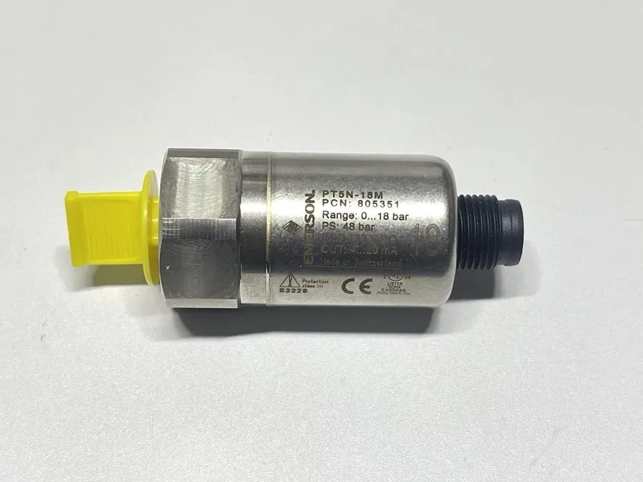 Датчик давления Emerson PT5N-18M Pressure Transmitter 7/16"-20UNF 4-20mA 7-33VDC — фото лота 1