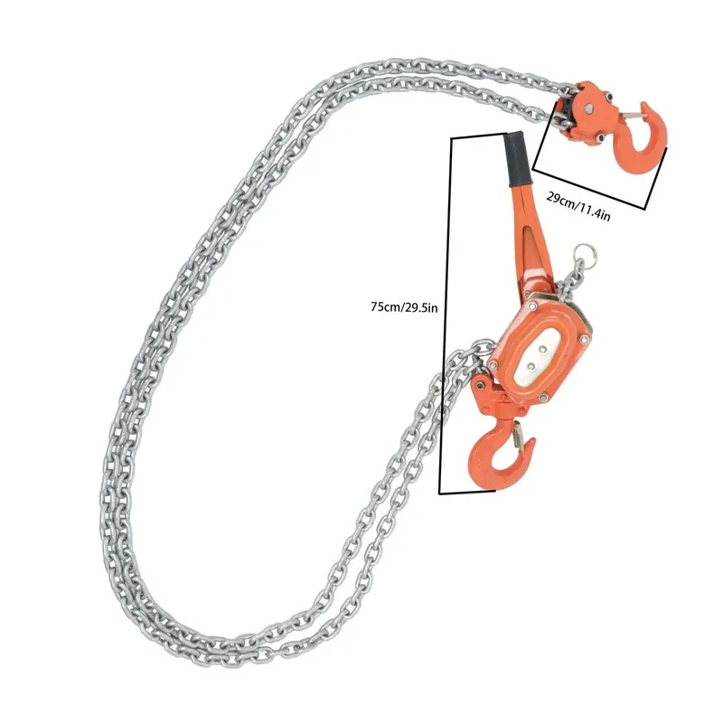 Таль 10FT Lifter Block Chain Hoist G80 Alloy Steel Ratchet Hoist 13200lb Capacit