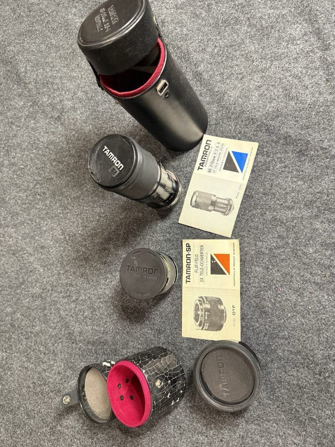 Объектив Tamron Adaptall-2 Bundle 103A 80-210mm Lens 01F 2X Teleconverter Cases 