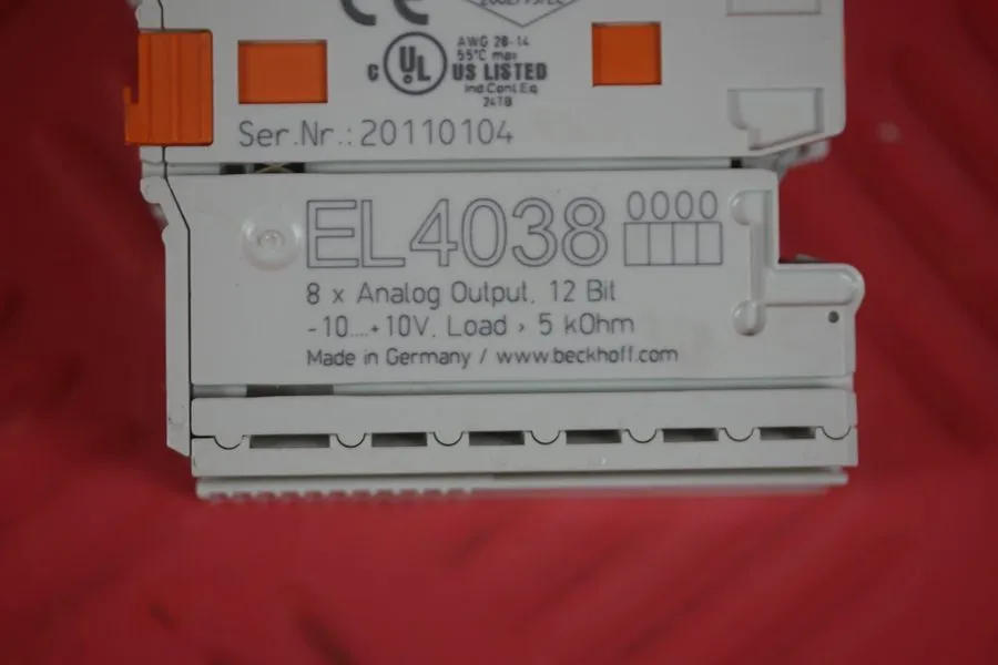 Модуль ввода-вывода Beckhoff EL4038 Analog Output EtherCAT Terminal — фото лота 1