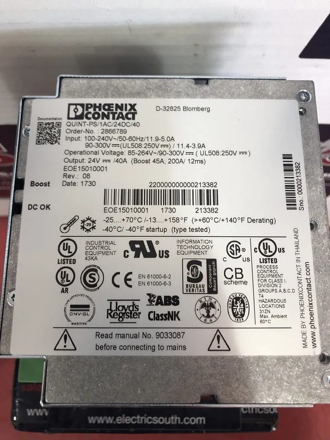 Блок питания QUINT- PS/1AC/24DC/40 2866789 Switching Mode Power Supply