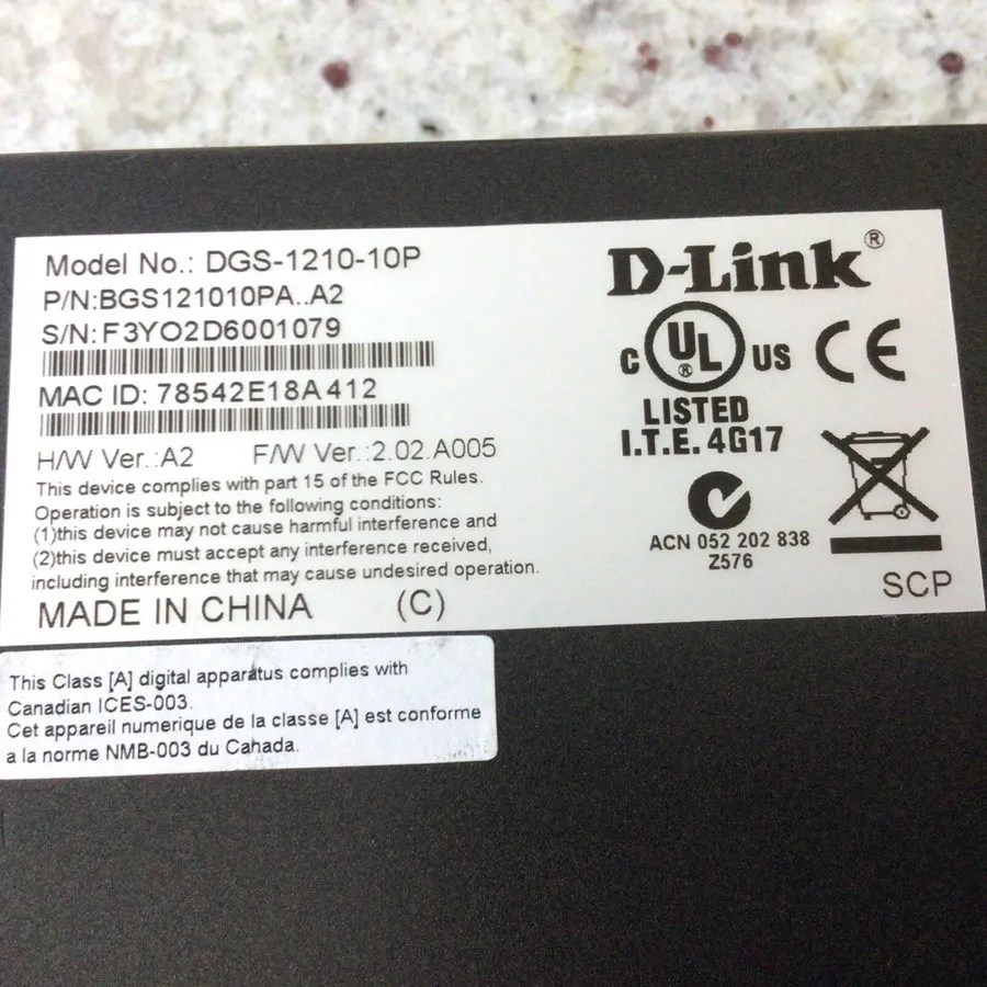 Коммутатор D-Link 10-Port Gigabit Smart Managed PoE+ (65W) Switch [DGS-1210-10P]