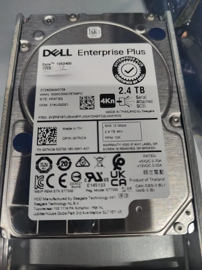 Жёсткий диск Dell Compellent SC X7NC4 2.4TB 10K 12G SAS 2.5" 4Kn HDD Hard Drive