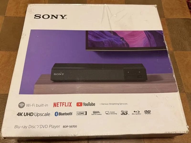Коммутатор Sony BDP-S6700 4k Upscaling 3D Blu-ray/DVD Disc Player NO REMOTE/CORD