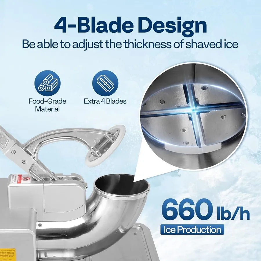 Оборудование для общепита Commercial Electric Ice Crusher Machine with Four Blad — фото лота 2