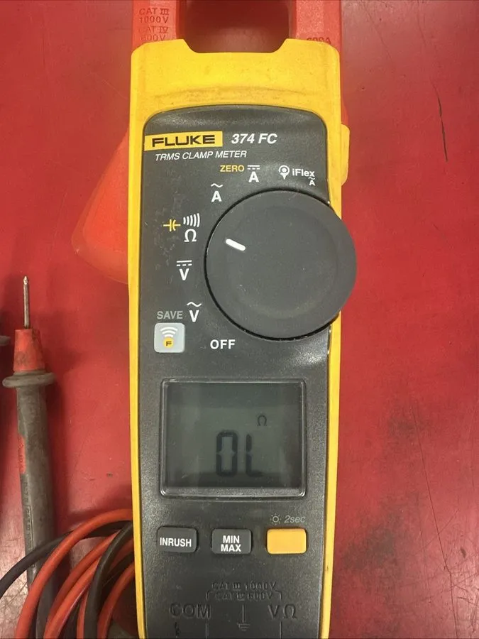 Тестер Fluke 374 True RMS AC/DC Clamp Meter with Case — фото лота 2