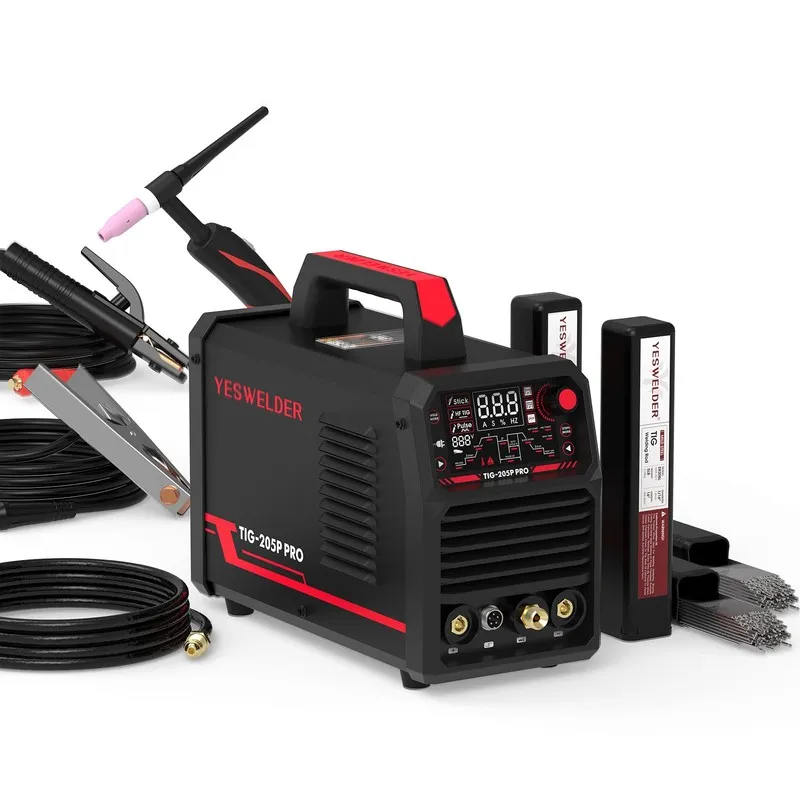 Сварочный аппарат 205A Tig Welder with Pulse Large LED Display, TIG-205P Pulsed 