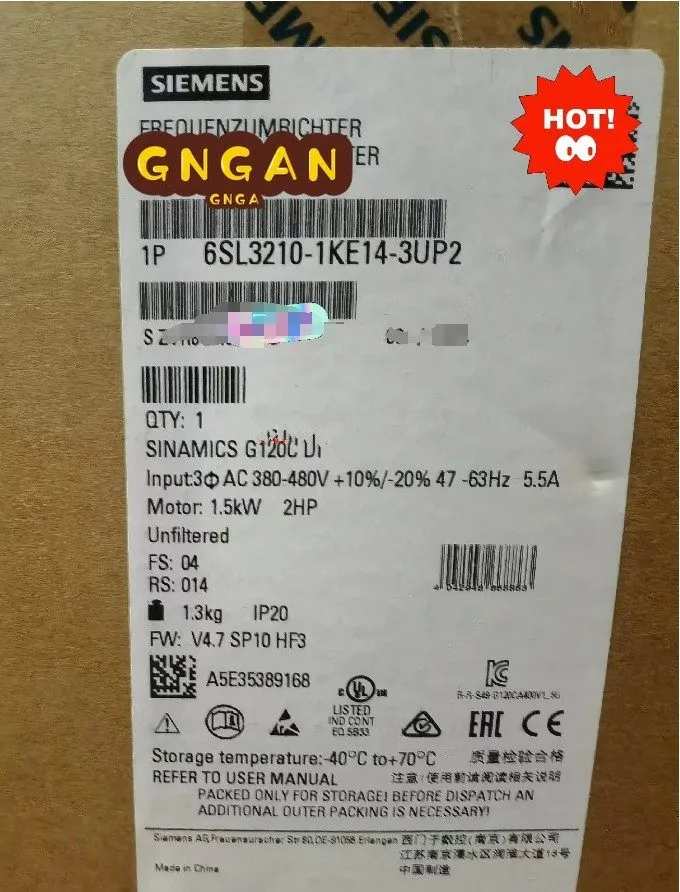 Частотный преобразователь 6SL3210-1KE14-3UP2 Siemens Sinamics G120C DP